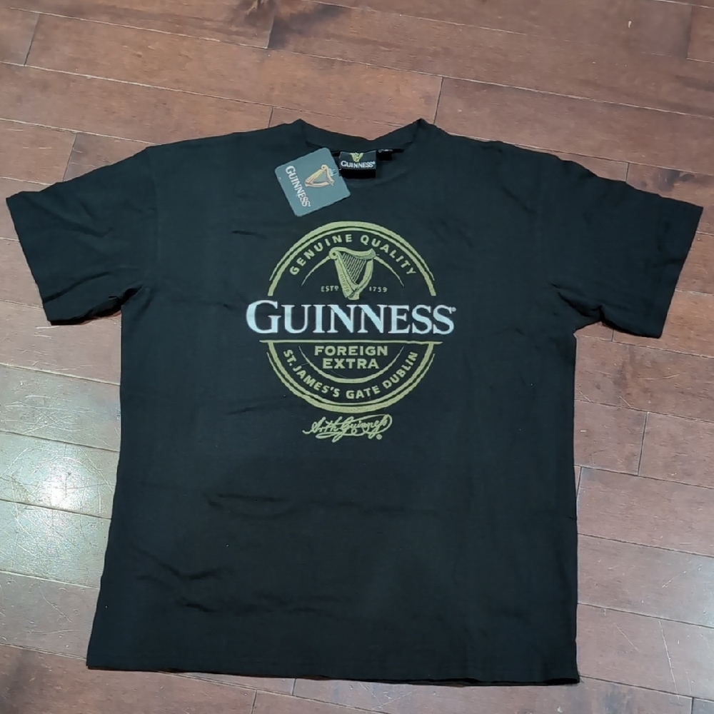 Guinness Black Short Sleeve Tee - Foreign Extra - St. James's Gate Dublin